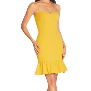 Dress the Population dress Mira sleeveless minidress yellow Medium M